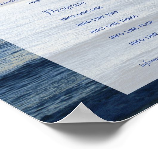 Poster Programme de célébration de la vie Océan & photo (Coin)