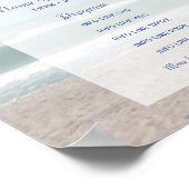 Poster Programme de célébration de la vie Plage et photo (Coin)