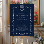 Poster Programme de cérémonie de mariage classique modern