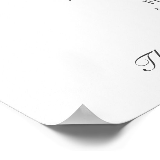 Poster Programme de cérémonie de mariage élégant | Jardin (Coin)