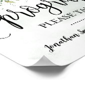 Poster Programme de cérémonie de mariage pancarte Eucalyp (Coin)