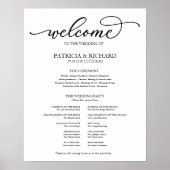 Poster Programme de cérémonie de mariage Script chic (Devant)