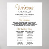 Poster Programme de cérémonie de mariage simple (Devant)