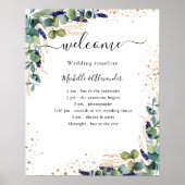 Poster programme de chronologie mariage eucalyptus verdur (Devant)