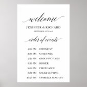 Poster Programme de commande mariage rustique moderne (Devant)