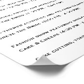 Poster Programme de la Fête de Mariage Florale (Coin)