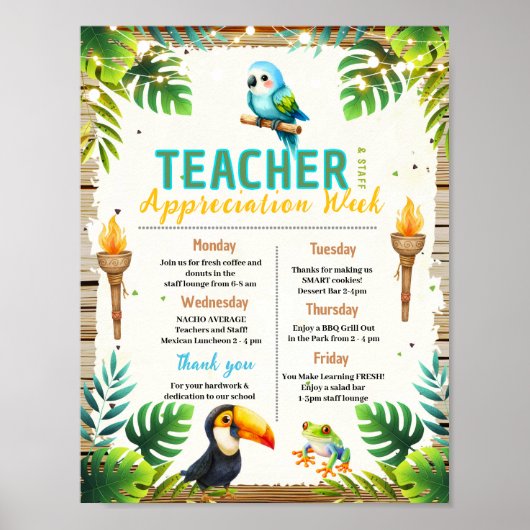 Poster Programme de la semaine d'appréciation des enseign (Devant)
