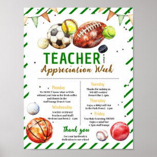 Poster Programme de la semaine d'appréciation des profess