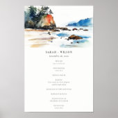 Poster Programme de mariage à Ruby Beach Olympic National (Devant)
