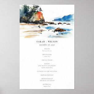 Poster Programme de mariage à Ruby Beach Olympic National