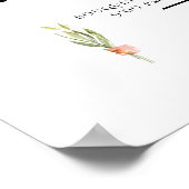 Poster Programme de mariage aquarelle rustique (Coin)