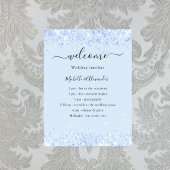 Poster Programme de mariage bleu bébé