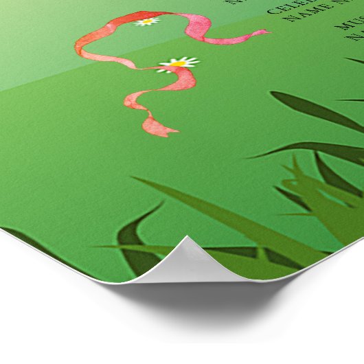 Poster Programme de mariage de festival rustique moderne  (Coin)