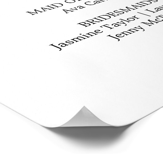 Poster Programme de mariage des citations de calligraphie (Coin)