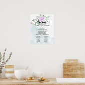 Poster Programme de mariage des Feuilles de l'Eucalyptus (Cuisine)