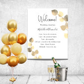 Poster Programme de mariage doré Eucalyptus