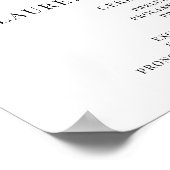 Poster Programme de mariage du plus beau jour Signe de bi (Coin)