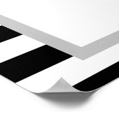 Poster Programme de mariage encadré en noir/blanc (Coin)