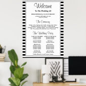 Poster Programme de mariage encadré en noir/blanc (Bureau à domicile)