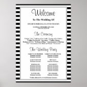 Poster Programme de mariage encadré en noir/blanc (Devant)