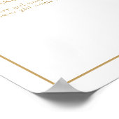 Poster Programme de mariage Monogramme de la crête feuill (Coin)