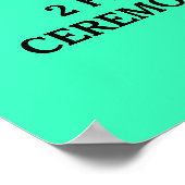 Poster Programme de mariage néon Icônes personnalisées me (Coin)