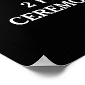 Poster Programme de mariage noir Icônes personnalisées me (Coin)