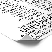 Poster Programme de mariage/Panneau sans appareil (Coin)