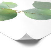 Poster Programme de mariage QR code eucalyptus verdure (Coin)