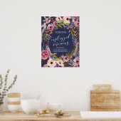 Poster Programme de mariage rustique Panneau de la fête d (Cuisine)