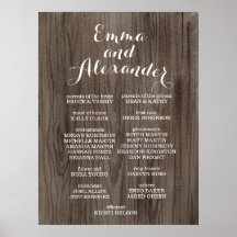 Programme de mariage rustique Symbole de fête de m
