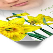 Poster Programme de service funéraire photo de jonquilles (Coin)