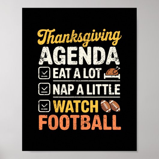 Poster Programme de Thanksgiving Manger Sieste Regarder F (Devant)