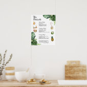 Poster Programme de week-end d'enterrement de vie de jeun (Cuisine)