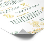 Poster Programme des rituels mariages hindous modèle or v (Coin)