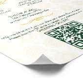 Poster Programme des rituels mariages hindous modèle or v (Coin)