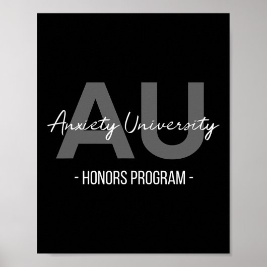 Poster Programme d'honneurs d'anxiété universitaire (Devant)