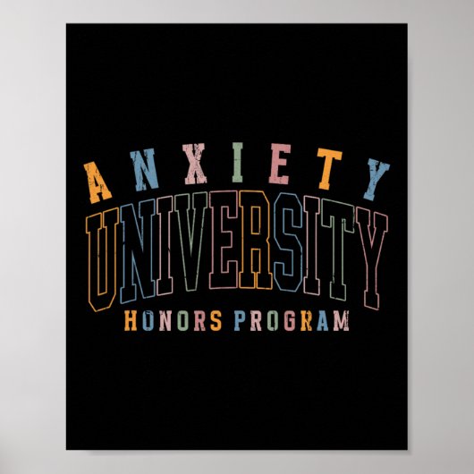 Poster Programme d'honneurs de l'anxiété à l'université, (Devant)
