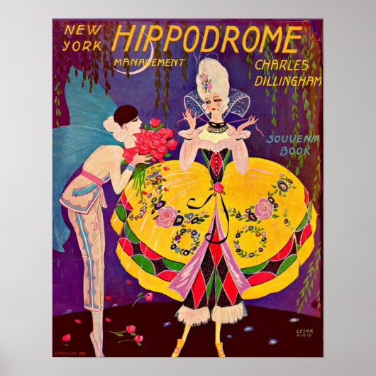 Poster Programme Hippodrome de New York des années 1920 (Devant)