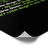 Poster Programmer Codage 99 Petits Bugs Dans Le Code (Coin)