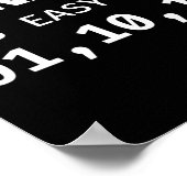 Poster Programmer Coding Binary Est Aussi Facile Que 01 1 (Coin)