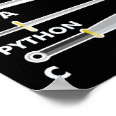 Poster Programmer le codage Choisissez votre arme C Java  (Coin)