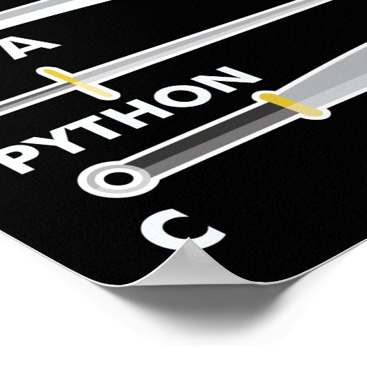 Poster Programmer le codage Choisissez votre arme C Java  (Coin)