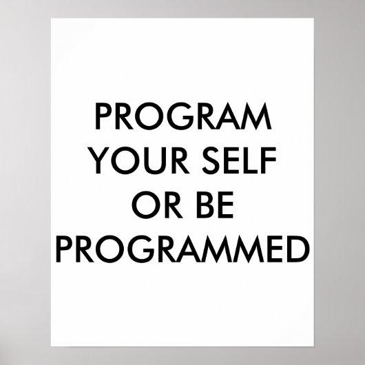 POSTER PROGRAMMER VOTRE SOI (Devant)