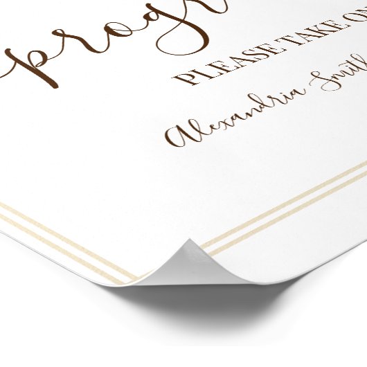 Poster Programmes de cérémonie de mariage Fleur de Pampa  (Coin)