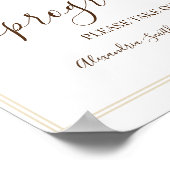 Poster Programmes de cérémonie de mariage Fleur Pampa Pan (Coin)