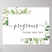 Poster Programmes de verdure, veuillez prendre un panneau (Devant)