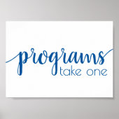 Poster Programmes simples | French Blue Any Event Table (Devant)