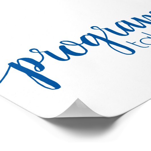 Poster Programmes simples | French Blue Any Event Table (Coin)