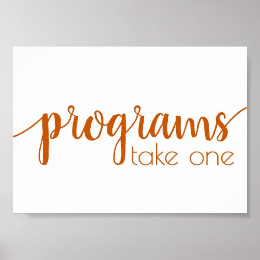 Poster Programmes Simples | Table Automne Orange Tout Évé (Devant)